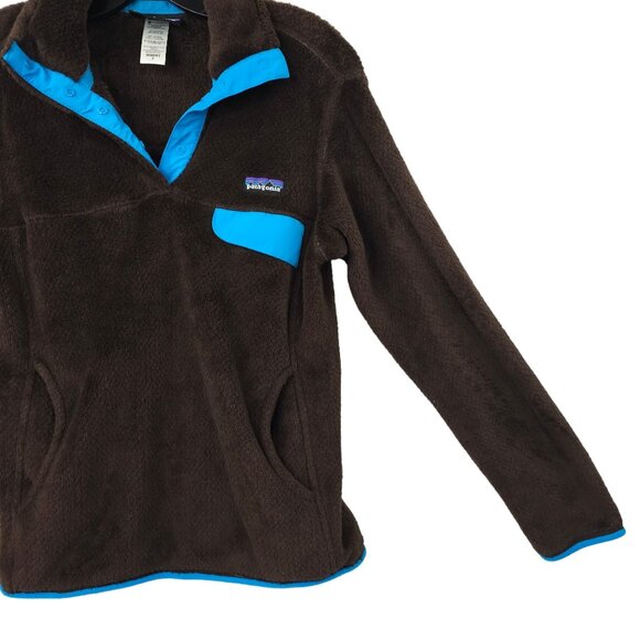 Patagonia Re-Tool Snap-T Fleece Pullover Womens Sz S Polartec Dark Walnut Brown - Picture 13 of 16
